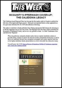 Haldimand Regional News series: McGuinty's Ipperwash Cover-Up: the Caledonia Legacy